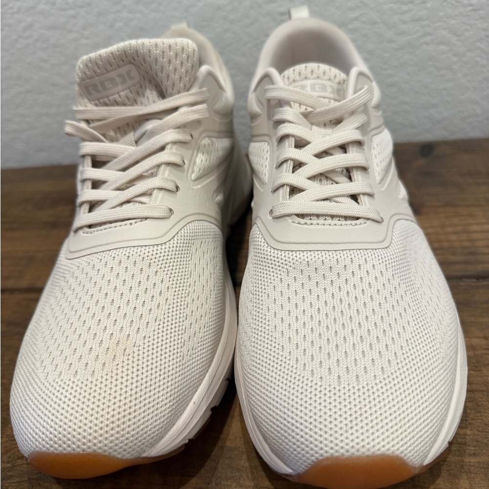 NWOT Reebok Cream Athletic Shoes with Breathable Mesh